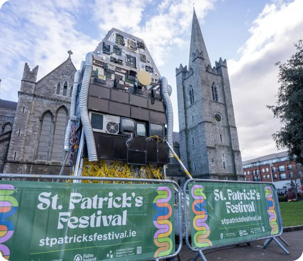 St Patricks Festival recycled installation