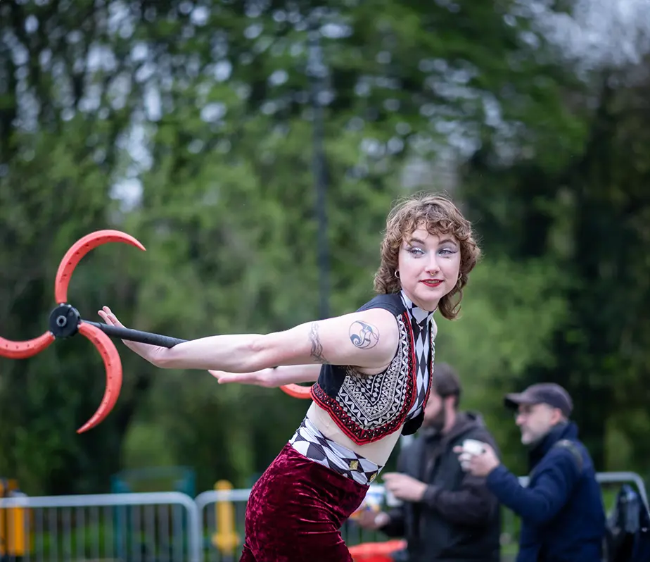 Up Sadbh Down walkabout act picture